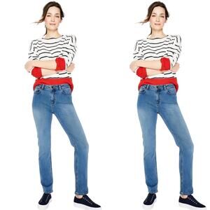 Boden Womens the trafalgar straight leg jeans medium wash size 8